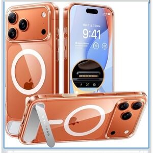 TORRAS Strong Magnetic & Seamless Stand for iPhone 17‎ Pro Max Case- Clear